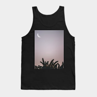 Moon, Nature, Banana, Leaves, Scandinavian art, Modern art, Wall art, Print, Minimalistic, Modern Tank Top